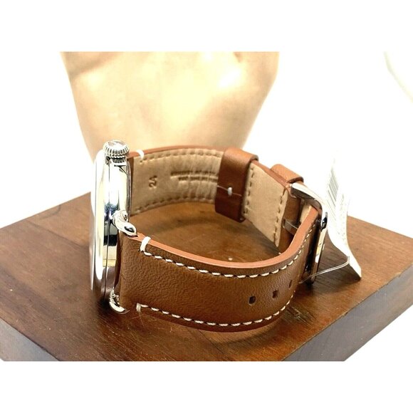 Shinola Men's Watch S0110000038 Runwell Quartz Green Dial Brown Leather 47mm - Picture 11 of 16
